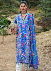 Zaha By Khadijah Shah Embroidered Lawn Suits Unstitched 3 Piece - ZH25NL 1B ZAYANA